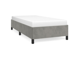 Estrutura De Cama Vidaxl Cinzeto Veludo (203x103x35 Cm )