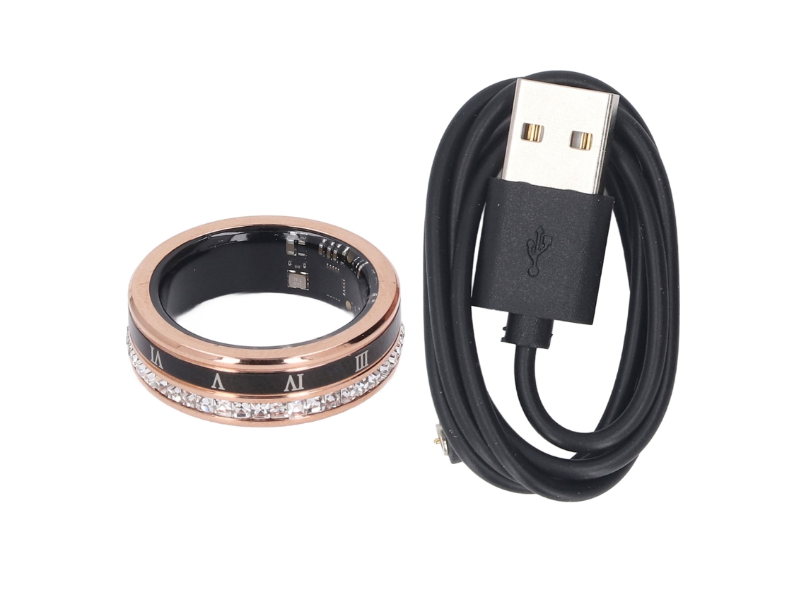 Anel Passador de Passos Bluetooth à prova d'água com diamante EOOCOO