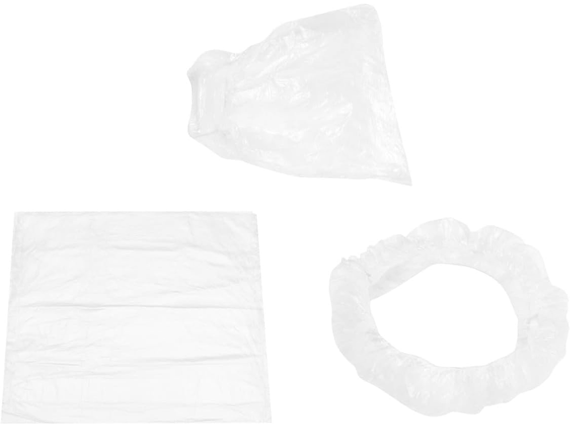 Kit De Acessórios Descartáveis Para Carro, 100 Peças, Capas De Plástico Branco Para Assento E Volante, Alavanca De Câmbio.