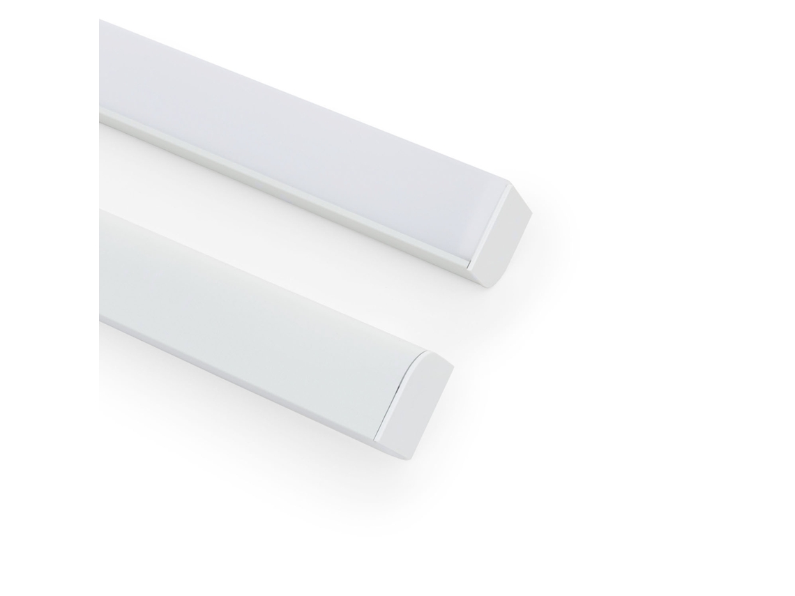 Perfil de Alumínio de Canto Triangular 2m para Fita de LED Até 20mm Branco 2 M Semitransparente