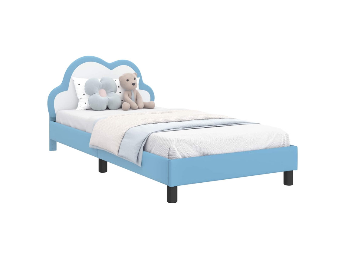 Estrutura de Cama Infantil com Cabeceira Azul MAISON EXCLUSIVE (90x190 cm)