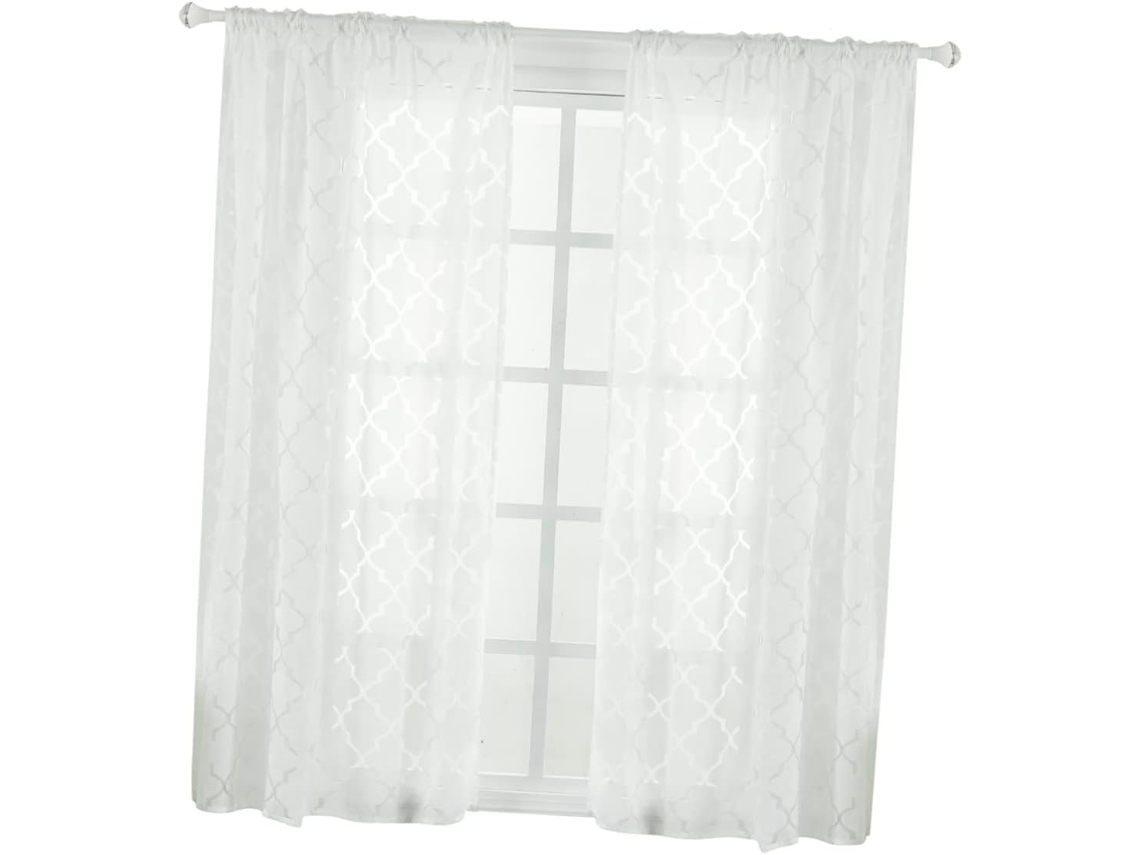 Cortina Mosquiteira Bicolor Com Bolhas, 100x200 Cm, Em Tule Translúcido De Poliéster, Ideal Para Dec Gokoco