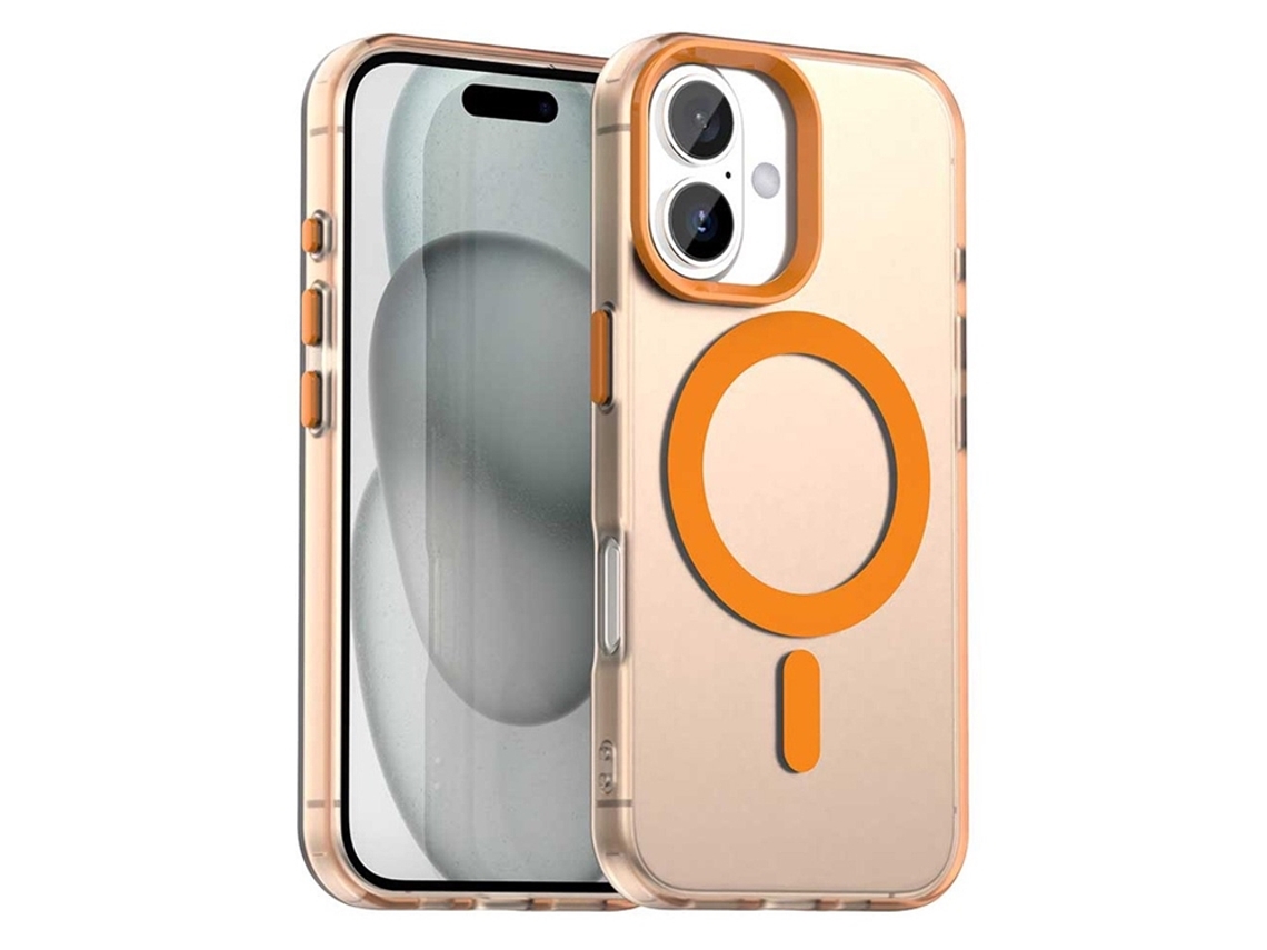 Capa Híbrida Magsafe Anti-queda Para Iphone 17 - Laranja