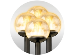 Luminária Solar, Esfera Transparente, 4 Peças. Ilúmen Ls 103 Ilumen