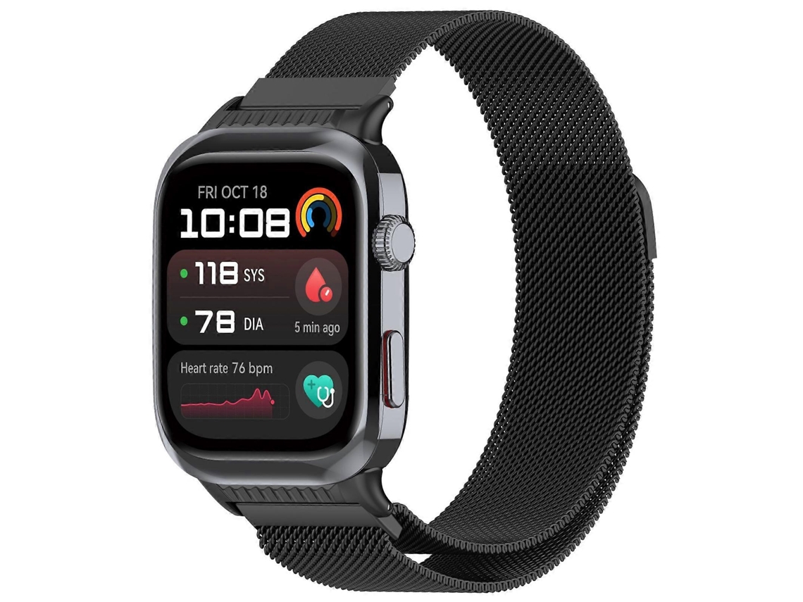 Pulseira Magnética Milanesa Com Conector Metálico Vertical Para Huawei Watch D2