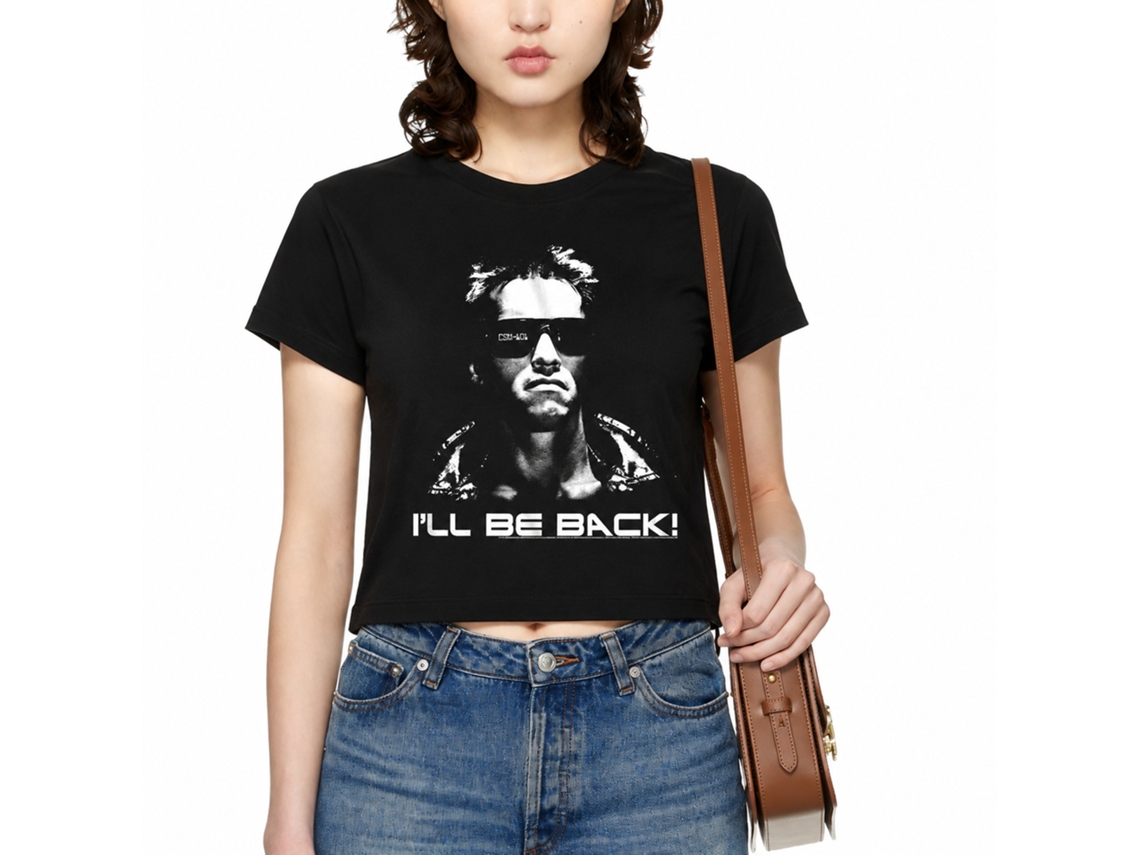 Rockinstone Terminator Ill Be Back Black Adult T-shirt Size:l