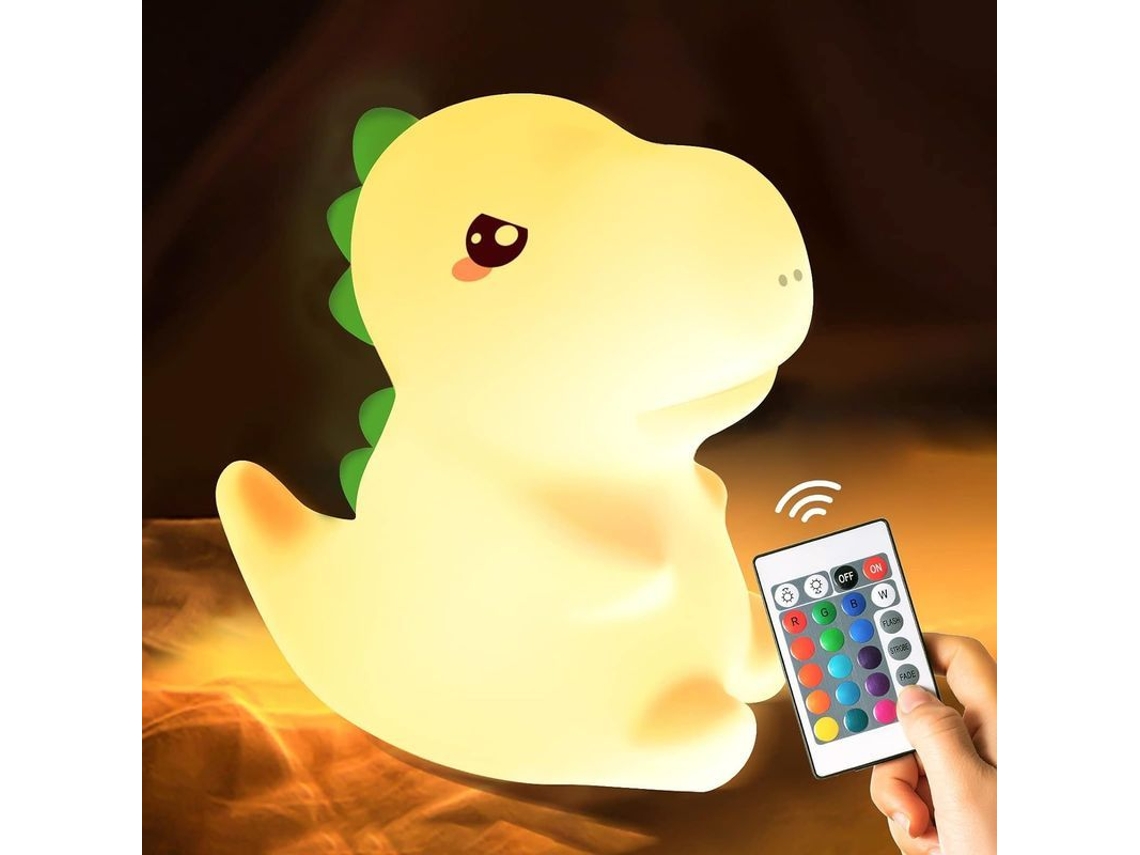 Nova Line luz de Noite para Crianças, Dinossauro Fofo, Quarto Infantil, Portátil com Bateria Recarregável Cor B ice Cream
