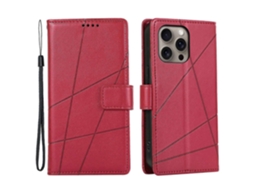 Capa Tipo Carteira Df-06 Para Iphone 16 Pro Com Impressão Digital E Capa À Prova De Choque