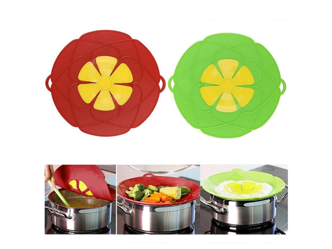 Conjunto 2 Tampas Anti Transbordamento Cozinha Silicone Dureforward