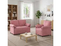 Vidaxl Conjunto De Sofás 2 Unid. Rosa Veludo