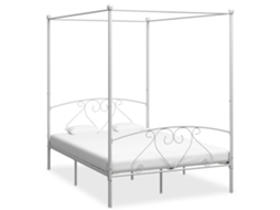 Estrutura de Cama Dossel Metal Branco (140x200cm)
