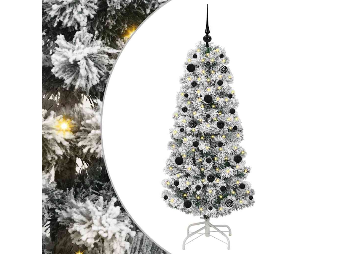 Conjunto 1 Decoração De Árvore De Natal Vidaxl Verde Pvc (150 Cm)