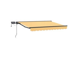 Vidaxl Estrutura De Toldo Manual Com Leds Areia 4 × 3 M