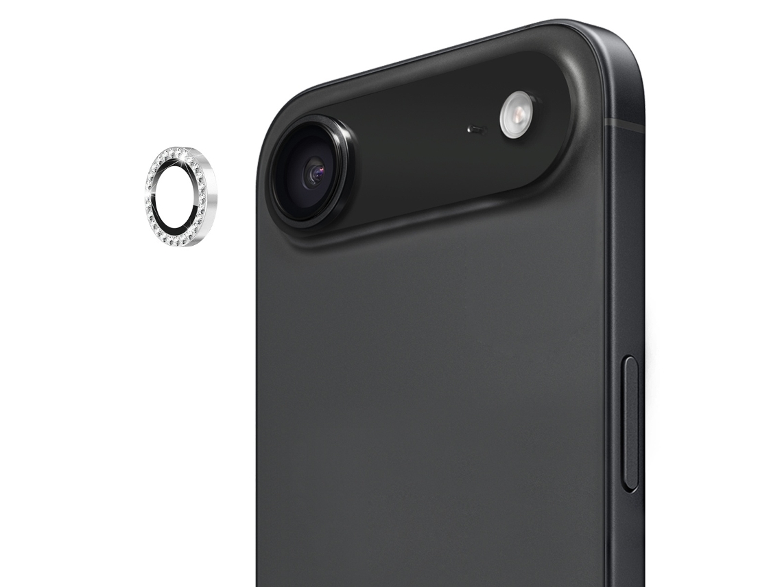 Capa De Lente Enkay Para Iphone Air Prata Strass