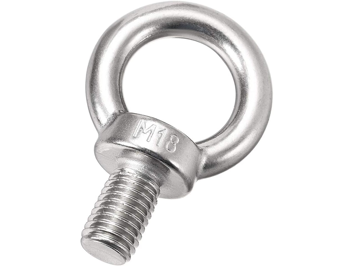 Parafuso de Anel de Elevação M18 X 30mm com Rosca Macho em Aço Inoxidável 304 para Uso Suspenso CHABERLU