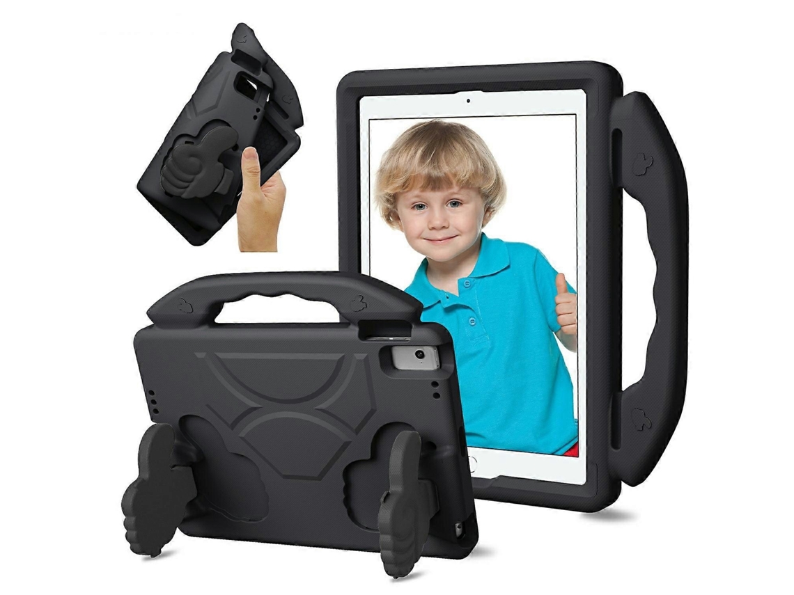 Capa Infantil Eva Com Suporte E Alça Para Ipad 9,7 Polegadas (2017) E Air 2 (2013), Preto Elysve