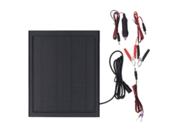 Carregador Solar Portátil 6w 16v Para Carro Moto Barco Rv Trailer Snowmobile