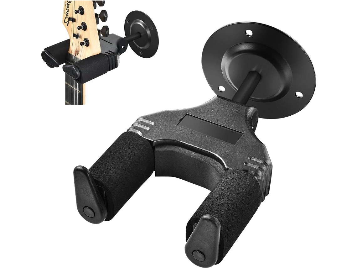 Suporte de Parede para Guitarra com Trava Automática, Suporte Seguro para Pendurar Guitarra, Adequado para Baixo, Bandolim e Banjo AQUAFORGE