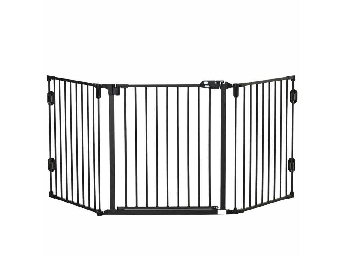 Grade Automática Portátil Para Cães: 3 Painéis Ajustáveis, 202,5x76cm.