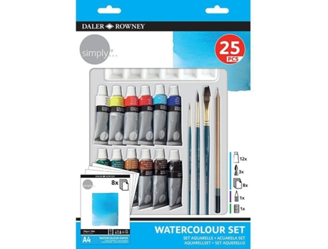 Conjunto Pintura a Aquarela  637869 (25 Peças)