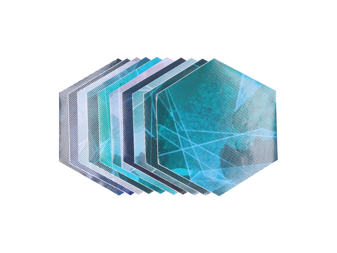Adesivo de piso hexagonal 3D autoadesivo S/MARCA