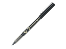Caneta Rollerball Pilot V7 Hi-Tecpoint 0,7 mm ponta fina, tinta líquida preta