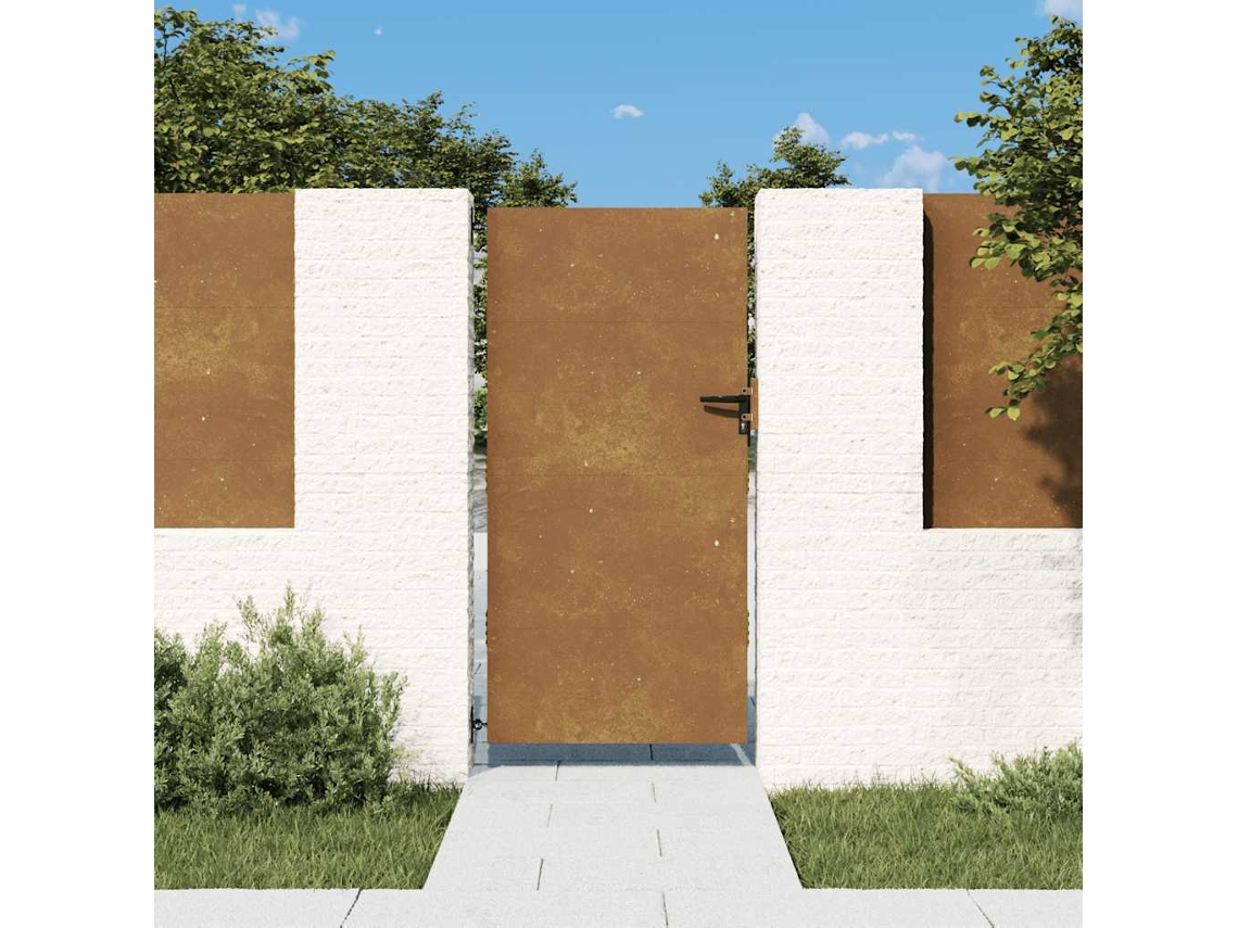 Vidaxl Portão De Jardim 85x200 Cm Aço Corten