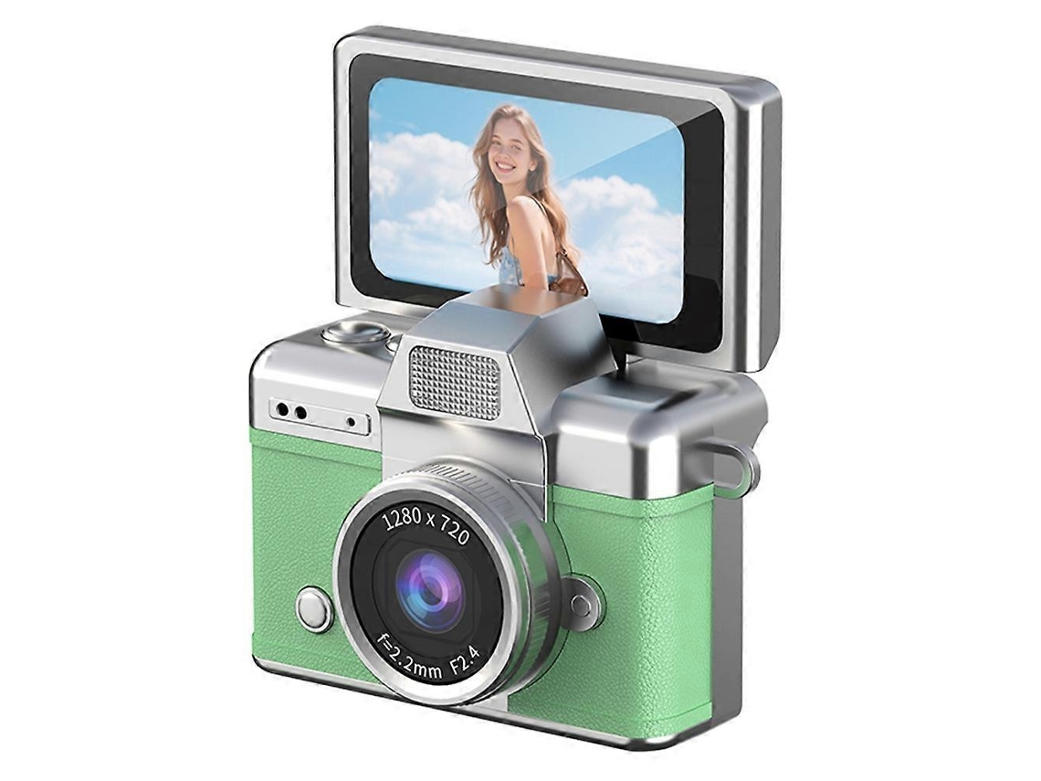 Mini Câmara Digital Retro Com Ecrã Articulado De 1,47 Polegadas E Cartão De 32 Gb