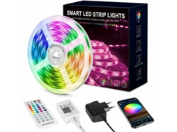 Kit de Tira Led Controlador Bluetooth Controle Remoto de 44 Teclas Adaptador Tira Led 5050 270 Leds Não À Prova D'Água 15M RNEMITERY