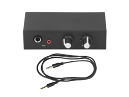 Mixer Mali de microfone e música, 6.5mm dinâmico, 3.5mm condensador, amplificador, controle independente, DC 5‑12V