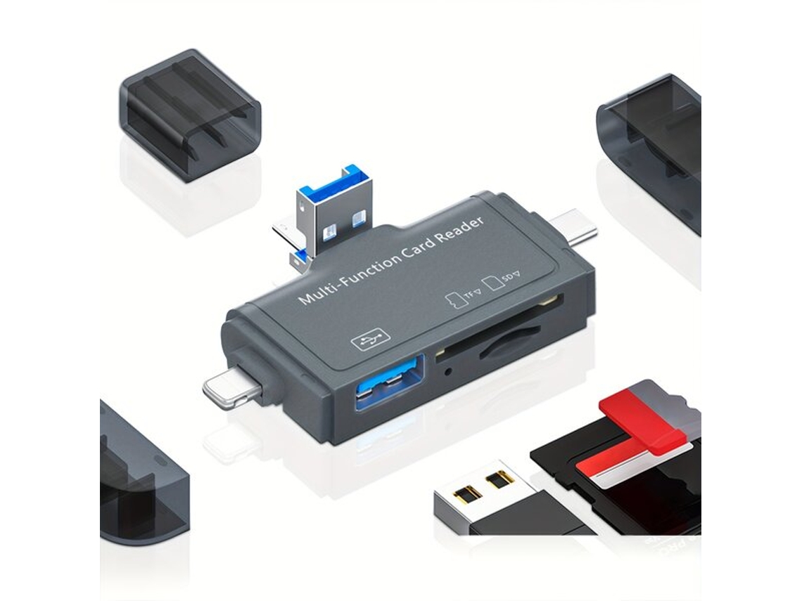 Leitor De Cartão Sd, Adaptador Usb 3.0 Otg Portátil 7 Em 1. Tadvyyvayotoy