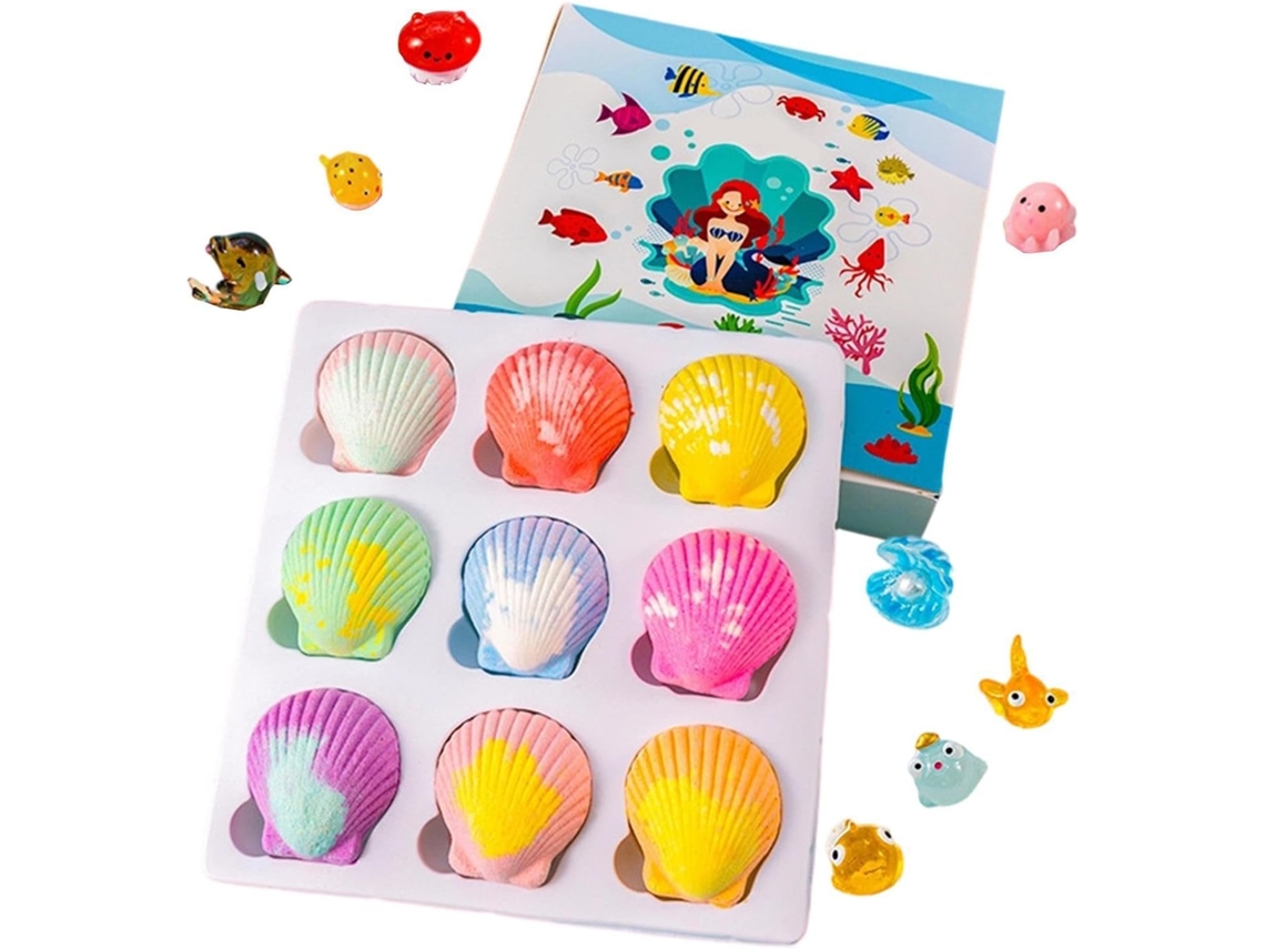 Conjunto De Bombas De Banho Perfumadas, 9 Unidades, Bolas Efervescentes Naturais, Brinquedos Divertidos Para Banho Infantil.