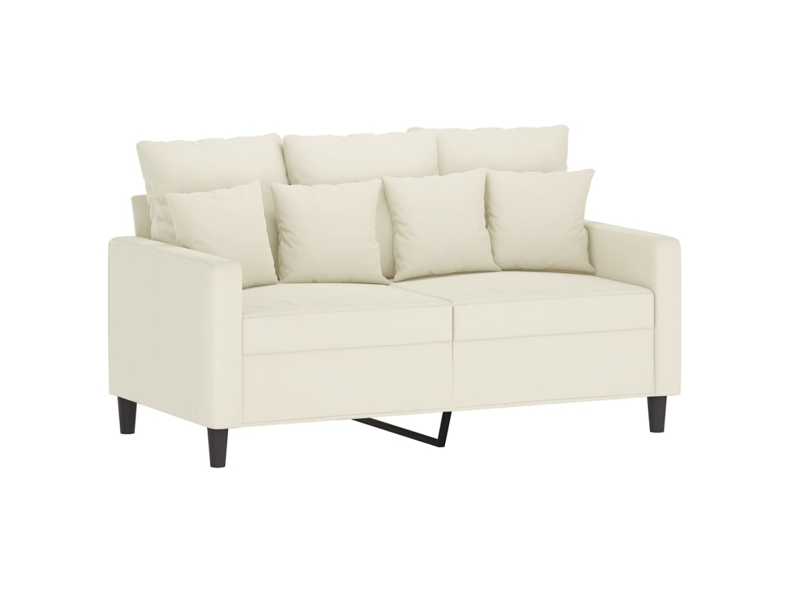 2-seater Sofa, 2-seater Sofas Vidaxl Creme Veludo (n/a)
