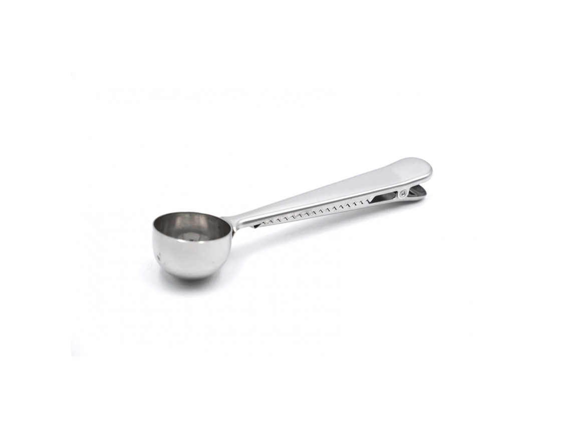 Coador de café com clipe de aço inoxidável de 16 cm