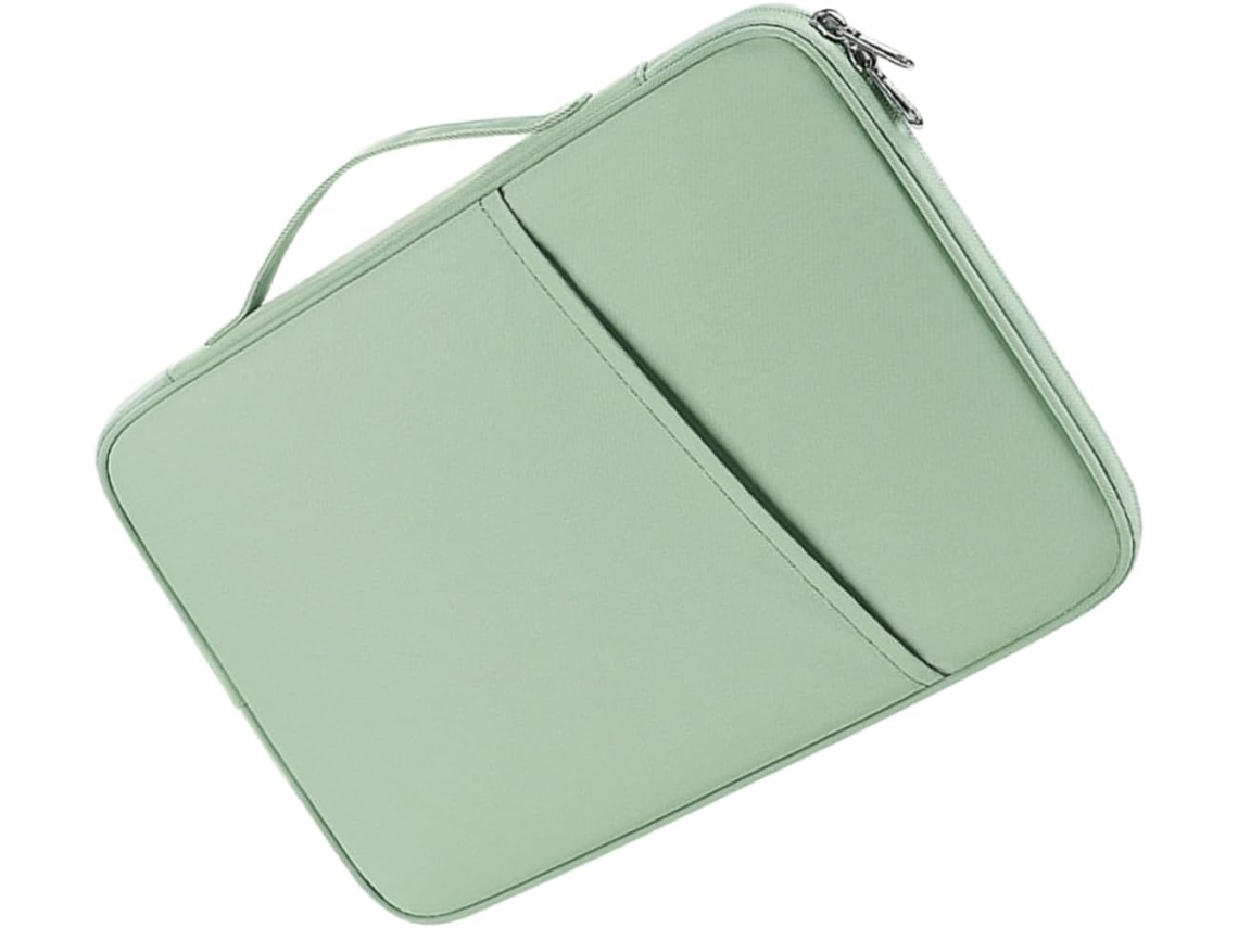 Estojo Para Tablet De 11 Polegadas Na Cor Verde Claro, Com Forro Macio, Compatível Com Leitores De Livros Digitais E Laptops.
