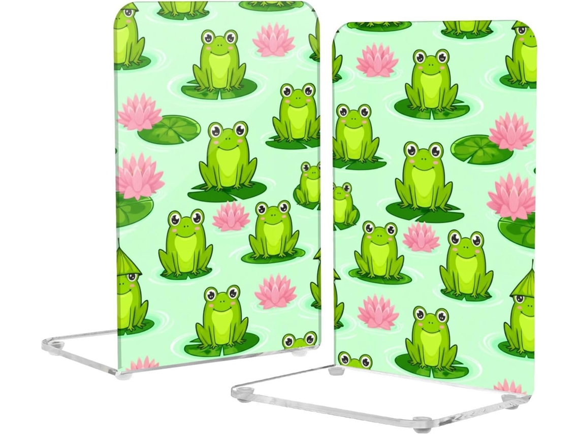 Suporte Para Livros Em Acrílico Com Formato De Sapo Desenho Animado, Perfeito Para Escritório E Casa Organizador De