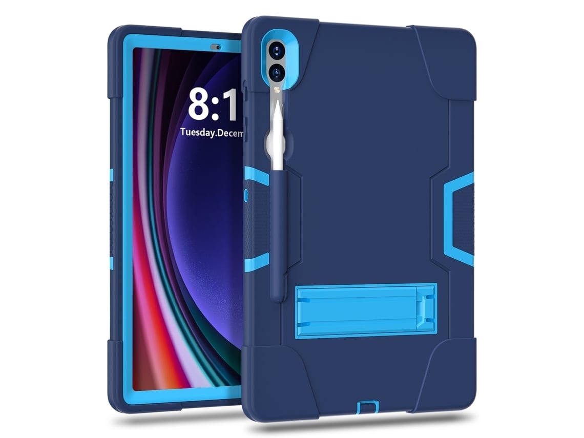 Capa Para Tablet Lurelia, Compatível Com Samsung Galaxy Tab S9 12.4x810/x818u De Silicone, Azul, Pc, Proteção Antiquedas