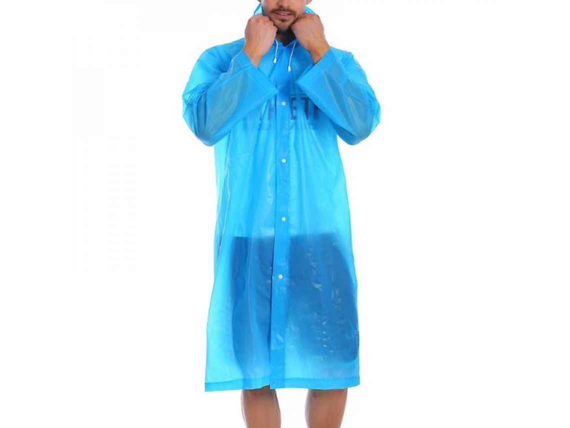 2026 impermeável Eva para Adultos Chubasquero Reutilizável com Capuz Poncho Sbz Leve Plegável Talla Única Azul