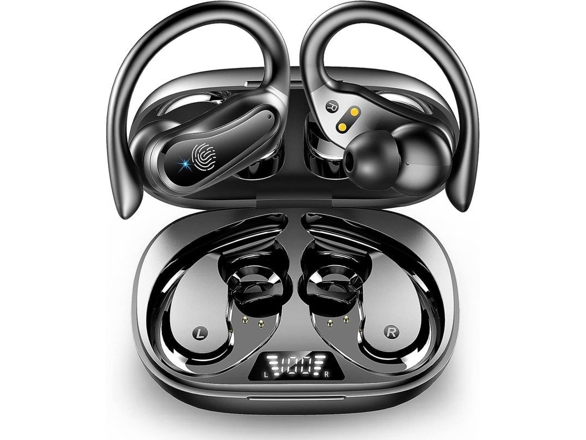 2026-audífonos Sem Fio Bluetooth 5.3 Esportivos Com Microfone E Tela Led Dupla Ip7 Impermeável