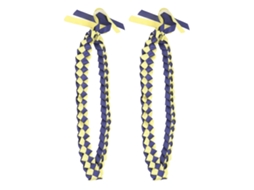 2pcs Guirlanda de Fita Trançada Dupla Colar Formatura Azul Ouro | S/MARCA