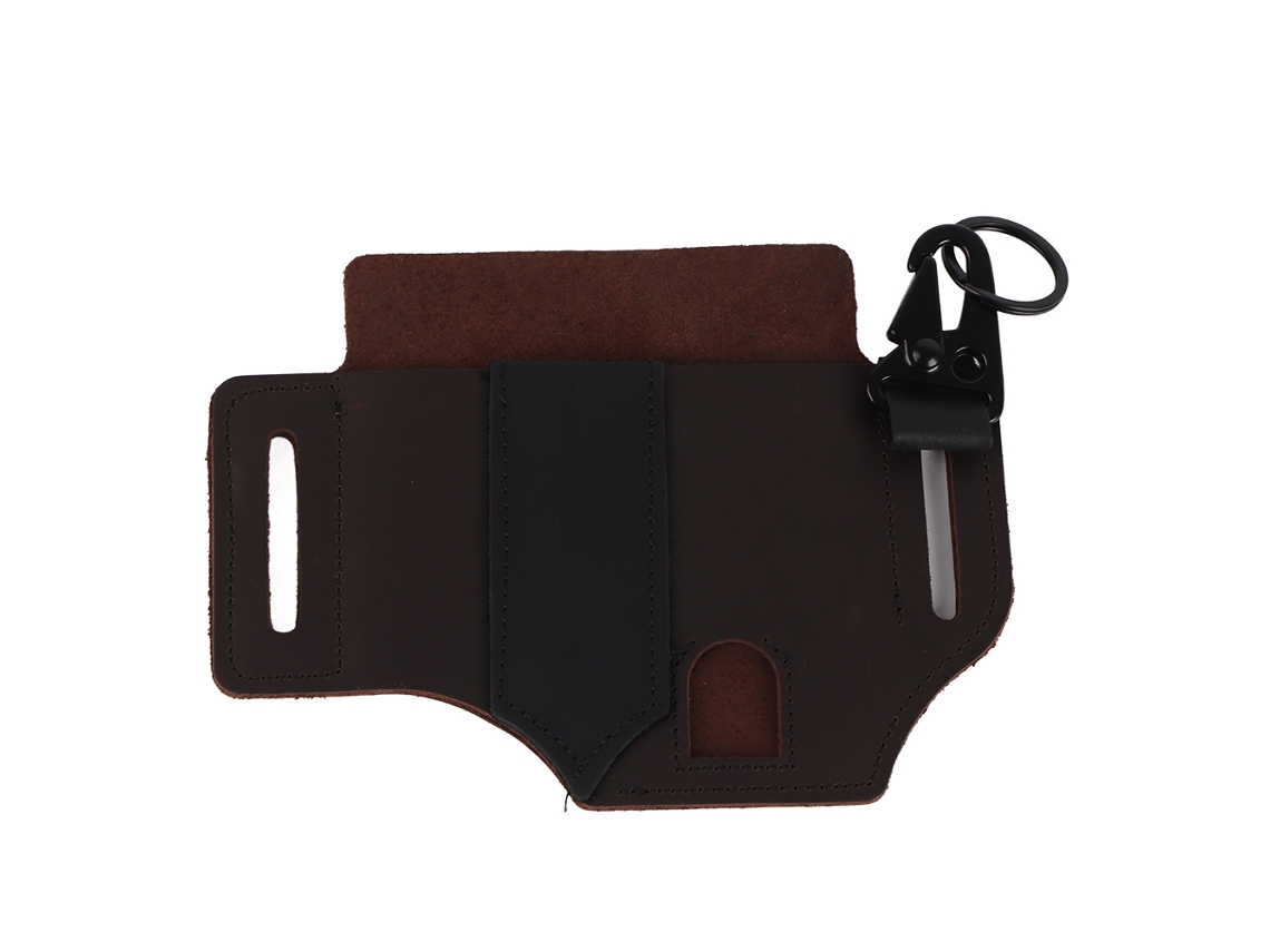 Organizador Business de couro com aro para cinto, porta-ferramentas, multiuso, para caneta, lanterna, equipamentos
