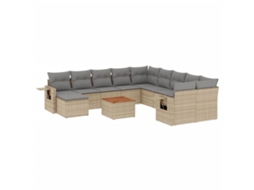 Garden Sofa Set, Garden Sofa Sets Vidaxl Bege Rattan / Vime (n/a)