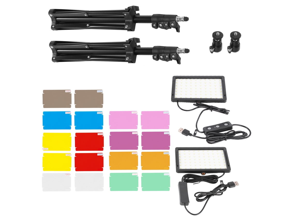 Lanterna Led Portátil Recarregável Com Tripé Para Fotografia Luz De Preenchimento Led Para Fotografia