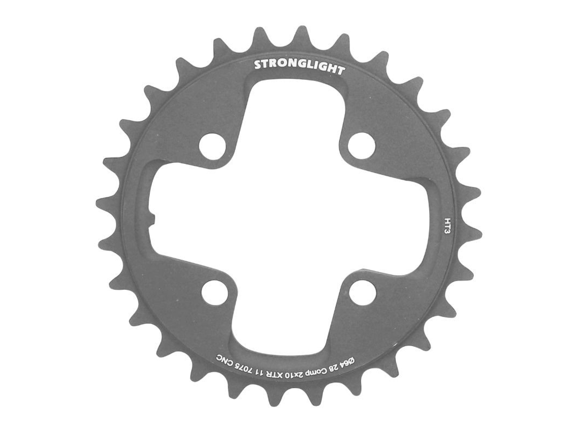 Anel de corrente dupla sem rosca MTB STRONGLIGHT 4BRA XTR M980 HT3 10V.