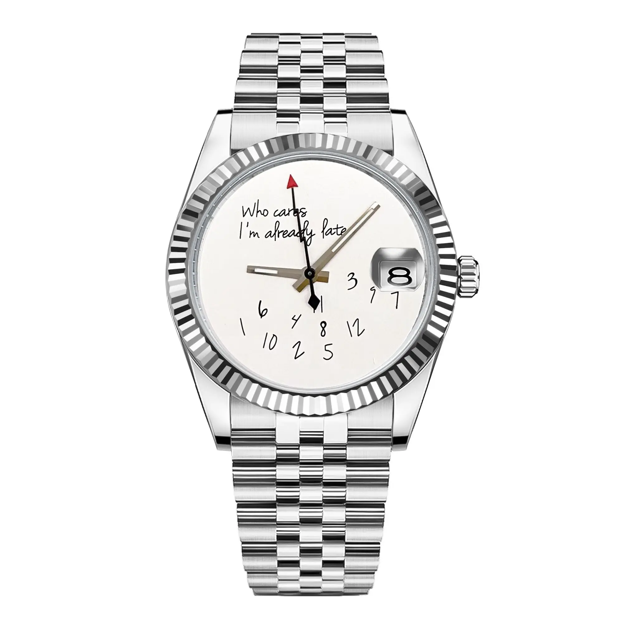 (prateado) Relógios Masculinos Mecânicos Automáticos De Três Caixas, 36/39 Mm