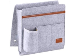 Bolso De Cama De Feltro Cinza, Organizador Para Cama, Sofá, Mesa De Cabeceira Suspensa Aquaforge