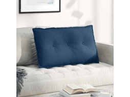 Vidaxl Travesseiro Para Costas Azul 80 X 19 X 50 Cm Tecido