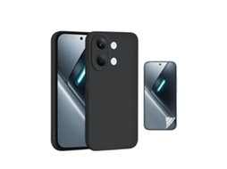 Kit Película Hydrogel Frente Capa Silicone Líquido Phonecare Para Xiaomi Poco X8 Pro Max 5g - Preto