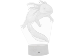 Luminária 3d Homoyoyo Axolotl, Luz Noturna Sensível Ao Toque Com 16 De