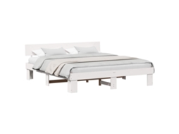 Estrutura da Cama com Cabeceira Branco 180 X 200 Cm MAISON EXCLUSIVE